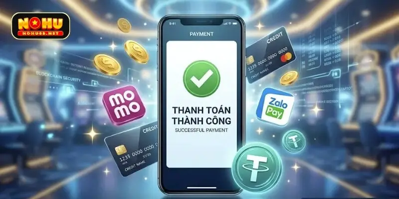 Khách chơi có nhiều sự lựa chọn giao dịch nạp tiền tiện lợi